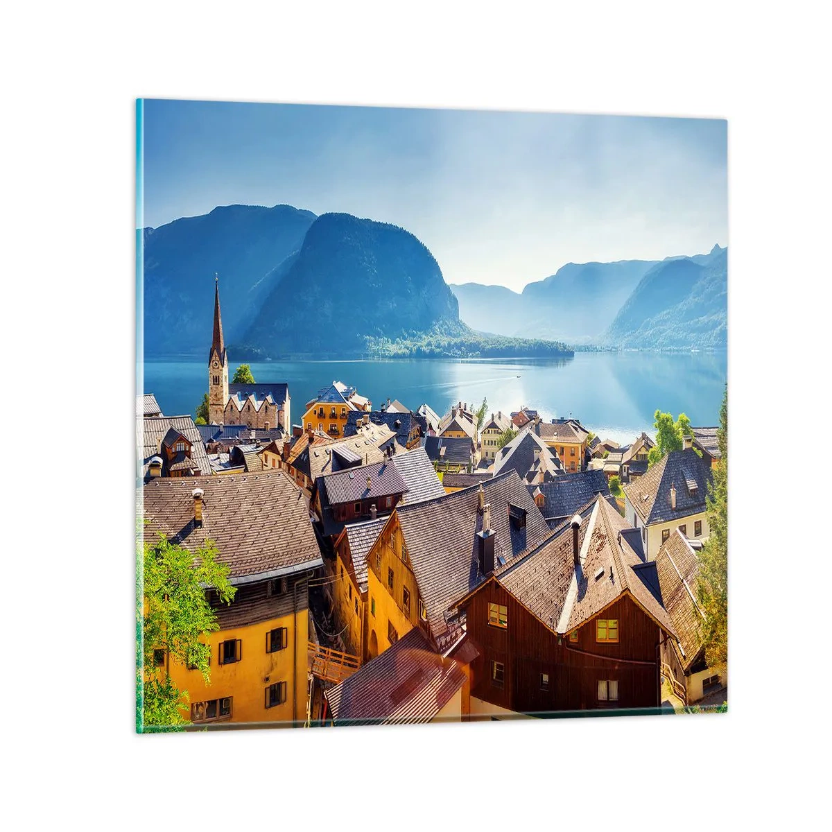 Tablou pe sticlă - Nici că se putea mai pitoresc - 30x30 cm