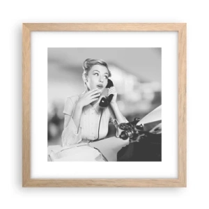 Poster în ramă de stejar deschis - Bună ziua, suntem în anii '50. - 30x30 cm