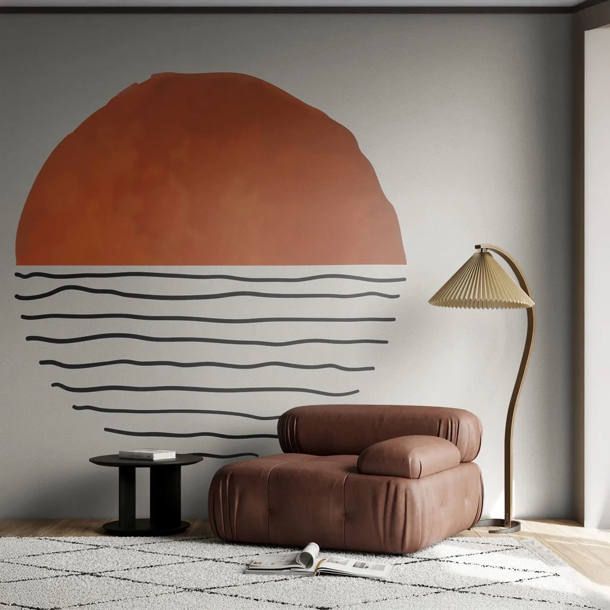 Tapet Autoadeziv Deluxe Sticker - În stil japonez - Abstracția, Bucată, Minimalism - 250x175 cm