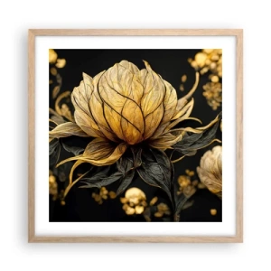 Poster în ramă de stejar deschis - Fragilitate subtilă - 50x50 cm