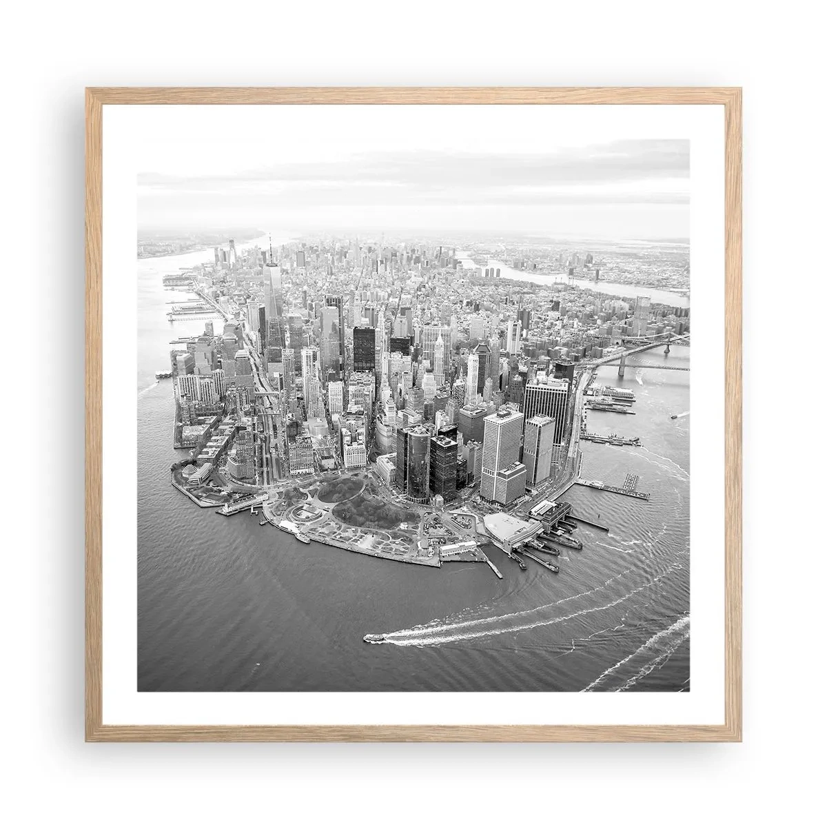 Poster în ramă de stejar deschis - Cum să nu iubești? - 60x60 cm