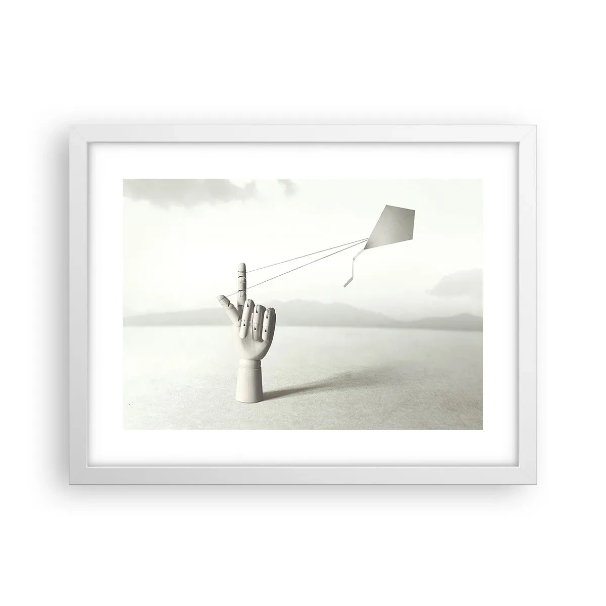 Poster în ramă albă - Încercare de forță - 40x30 cm