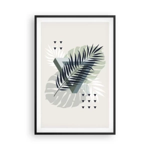 Poster în ramă neagră - Natura și geometria - două ordine? - 61x91 cm