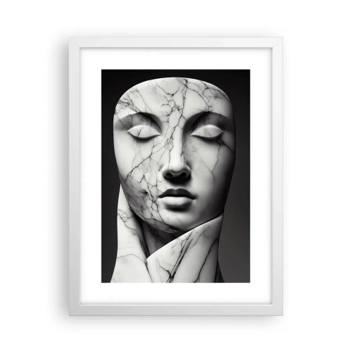 Poster în ramă albă - Forme de marmură - 30x40 cm