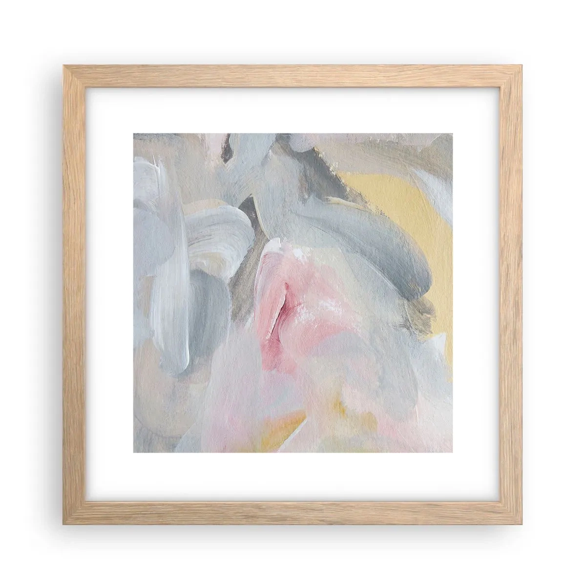Poster în ramă de stejar deschis - Într-o lume de pastel - 30x30 cm