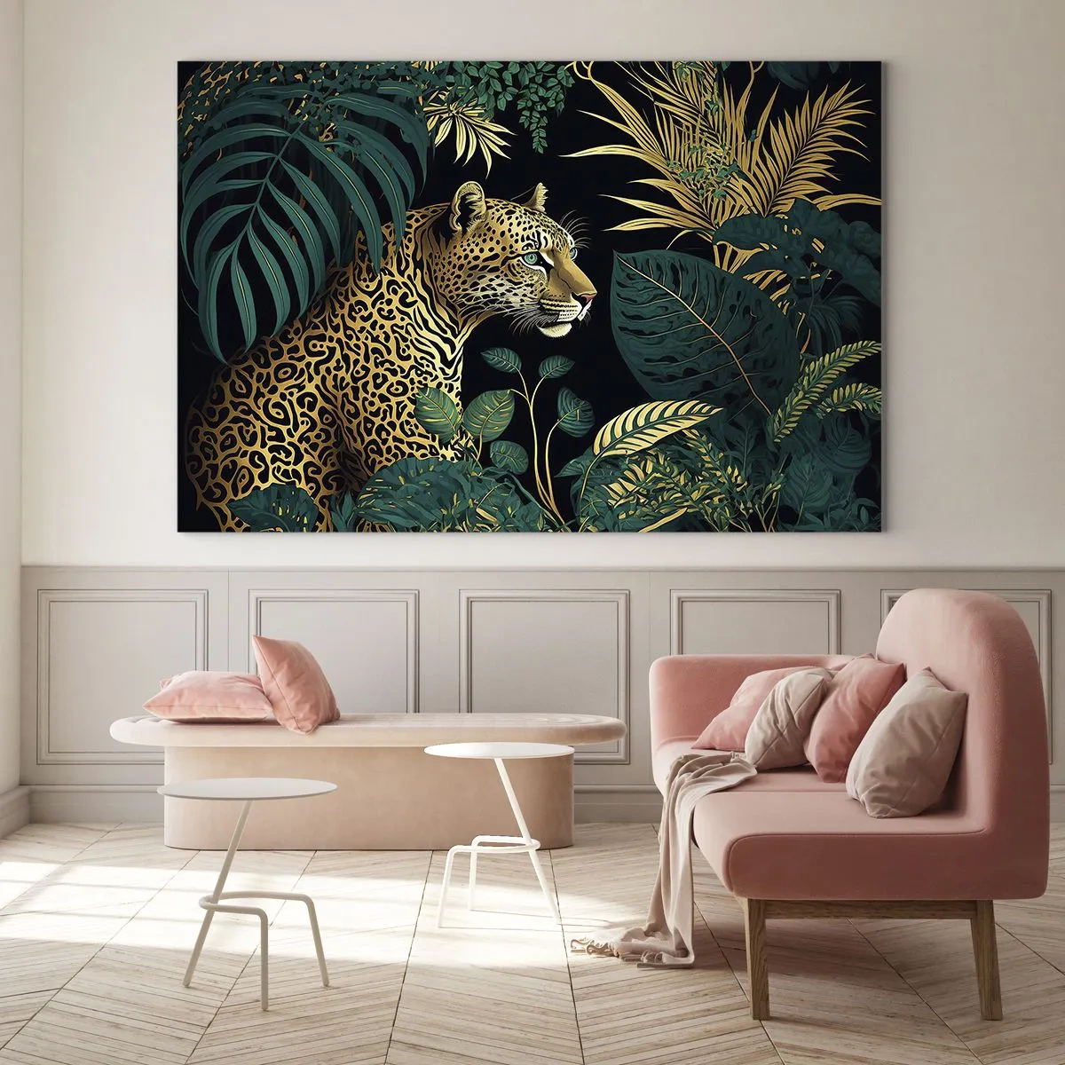Tablou pe sticlă - Domnitorul junglei - 120x80 cm