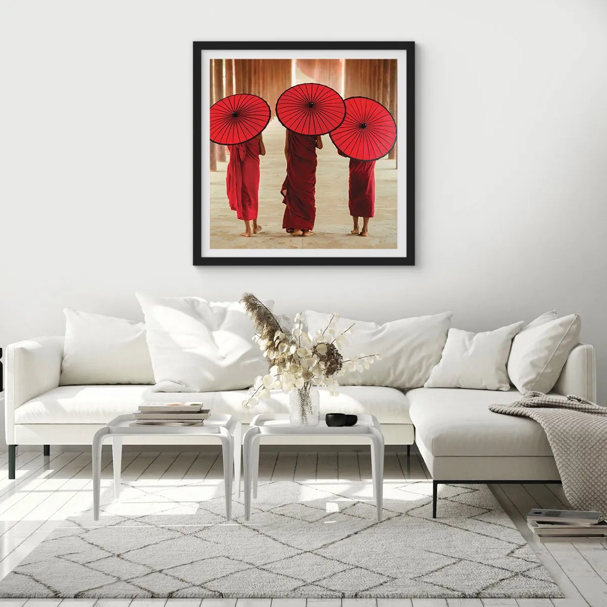 Poster în ramă neagră - Pe drumul spre Tărâmul Pur - 40x40 cm