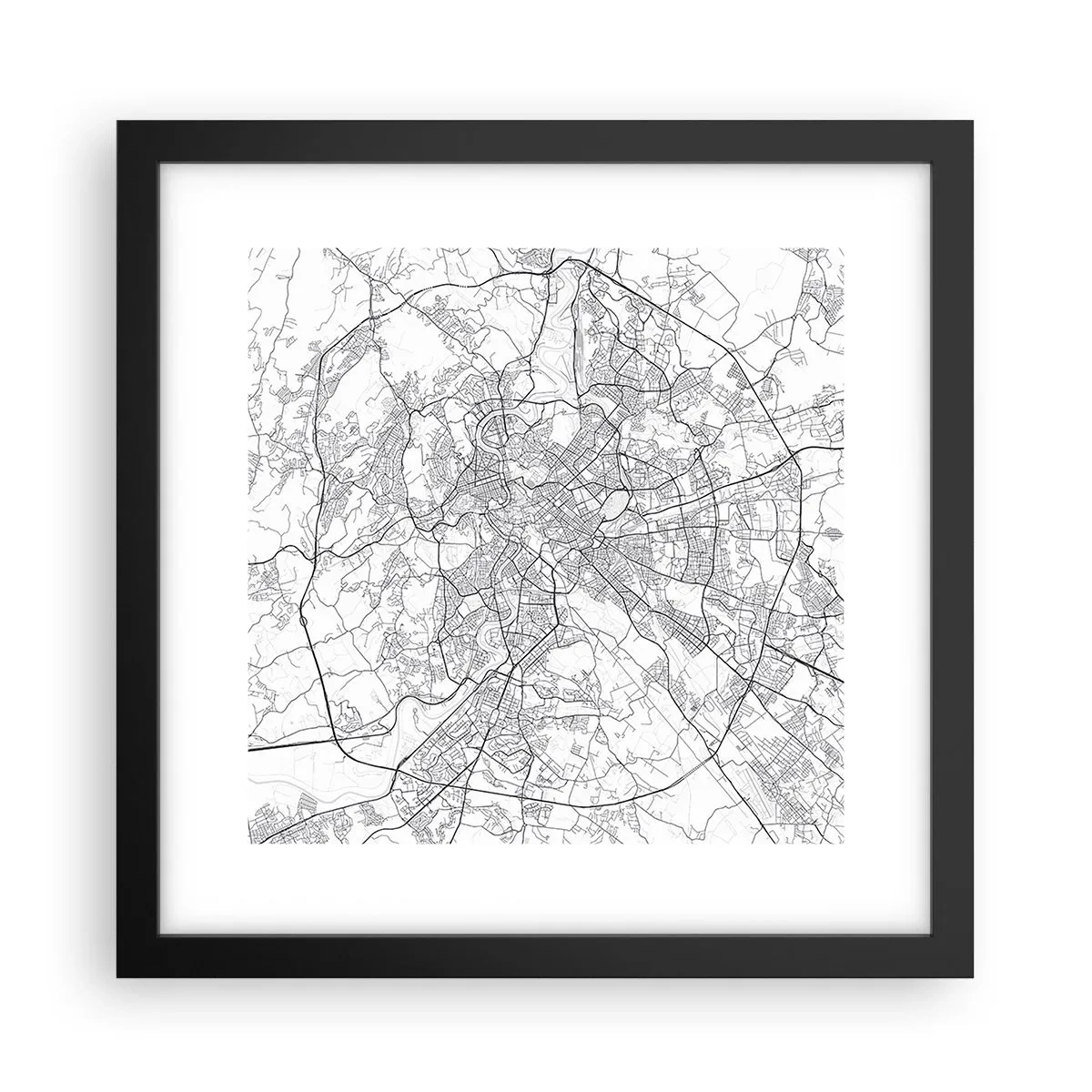 Poster în ramă neagră - Cerc roman - 30x30 cm