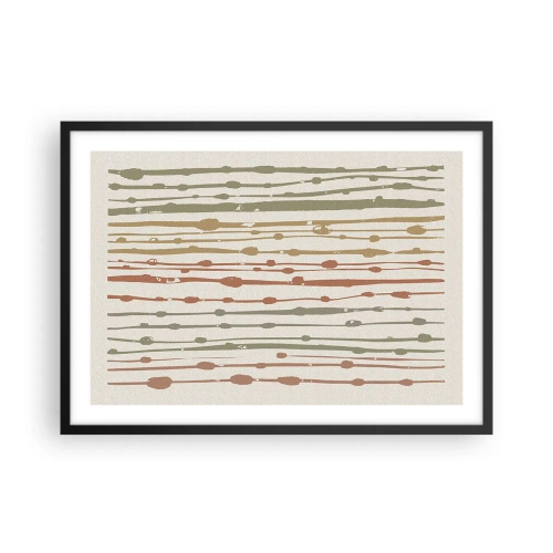 Poster în ramă neagră - Notația culorilor muzicale - 70x50 cm