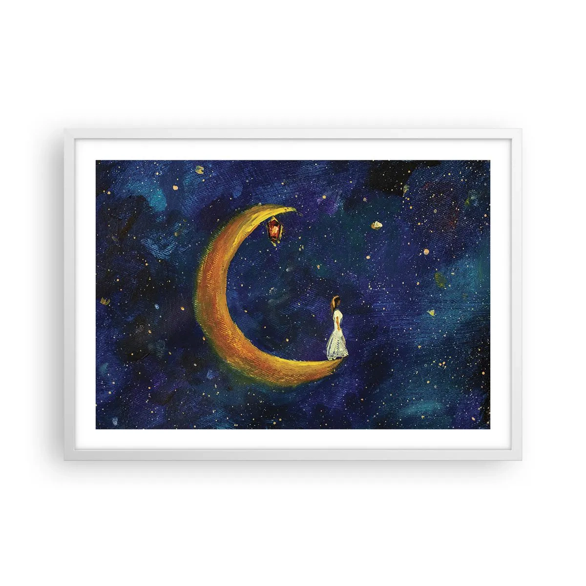 Poster în ramă albă - Chemarea lumii - 70x50 cm