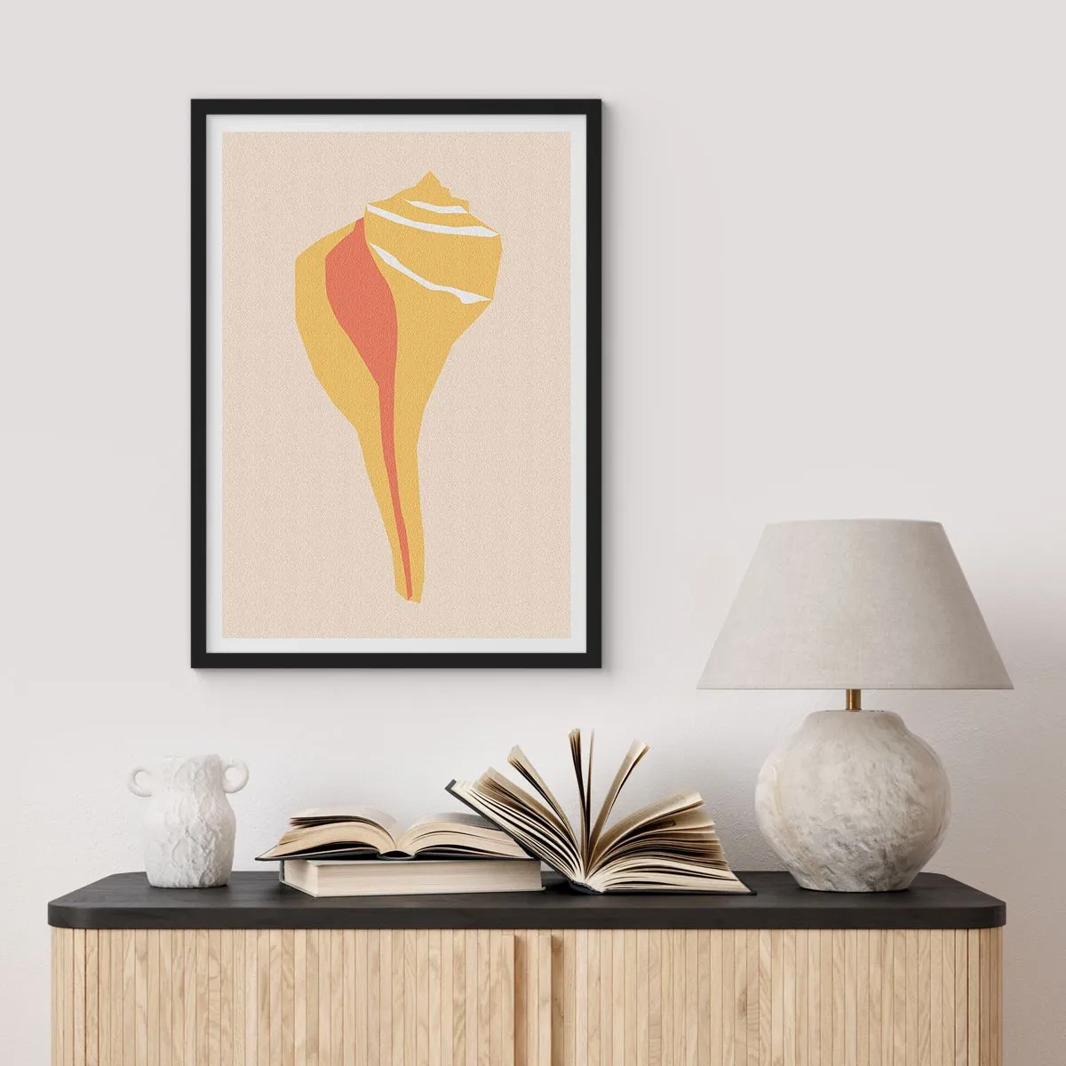 Poster în ramă neagră - Abstracție organică - creștere - 61x91 cm