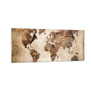 Tablou pe sticlă - Descoperirea lumii - 100x40 cm