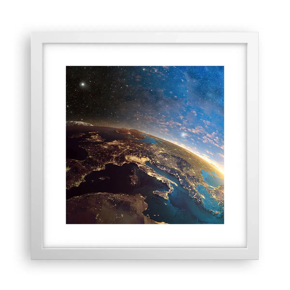 Poster în ramă albă - Să ne privim de la distanță - 30x30 cm