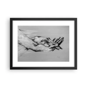 Poster în ramă neagră - Începutul... - 40x30 cm