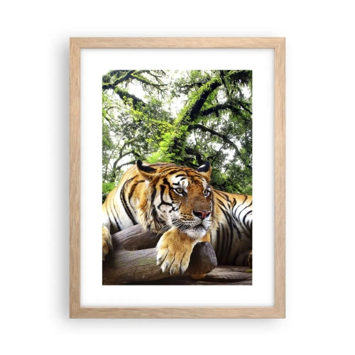 Poster în ramă de stejar deschis - Cu respect - 30x40 cm