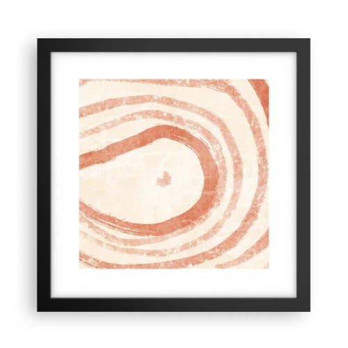 Poster în ramă neagră - Cercuri de corali - compoziție - 30x30 cm