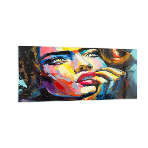 Tablou pe sticlă - Visele ca niște păsări se înalță pe cer - 100x40 cm