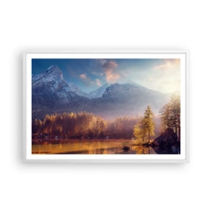 Poster în ramă albă - La munte și la deal - 91x61 cm