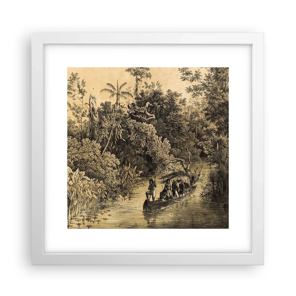 Poster în ramă albă - Călătorie la sursă - 30x30 cm