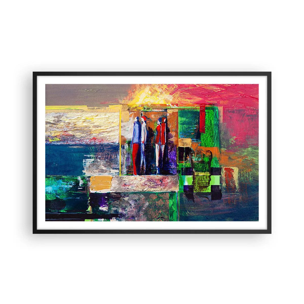 Poster în ramă neagră - Relații și emoții - 91x61 cm