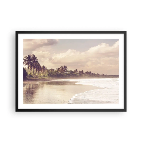 Poster în ramă neagră - Mângâind valurile - 70x50 cm