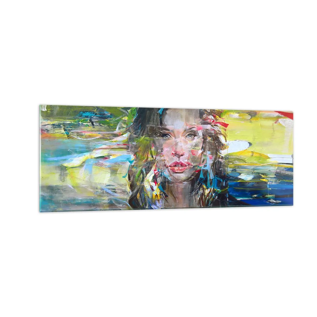 Tablou pe sticlă - În spatele cortinei de aer - 140x50 cm