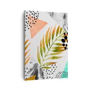 Tablou pe pânză - Decorațiuni cu frunze de palmier - 70x100 cm