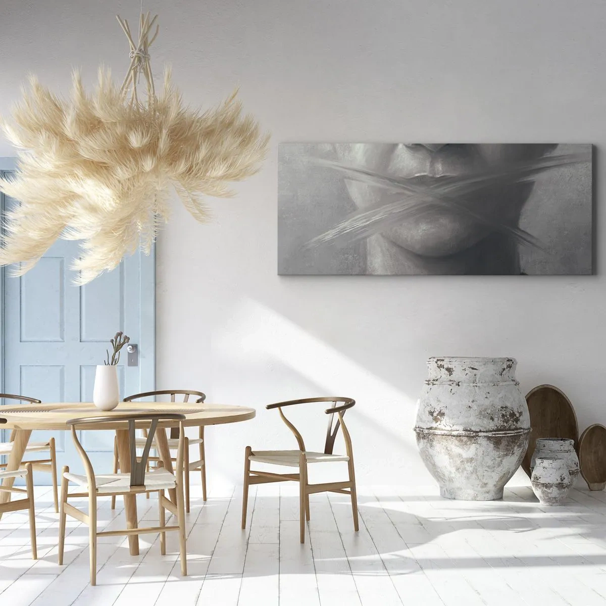 Tablou pe pânză - Nici un cuvânt - 90x30 cm