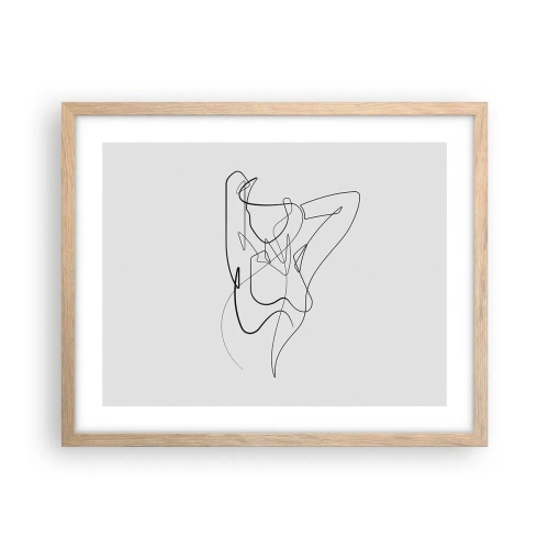 Poster în ramă de stejar deschis - Cine ești tu? - 50x40 cm