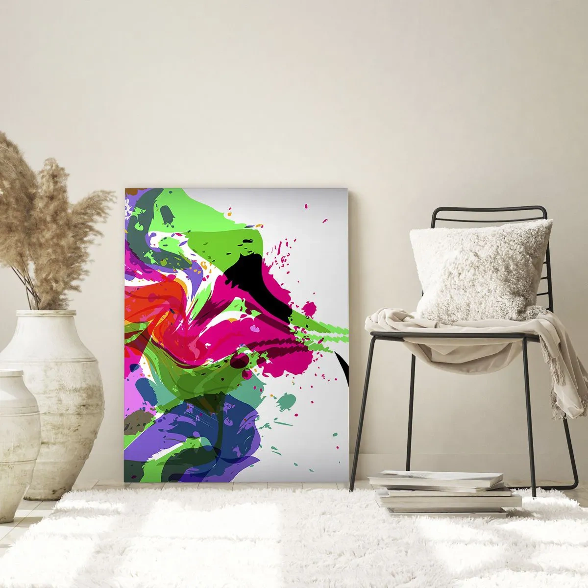 Tablou pe sticlă - O poveste în culorile curcubeului - 80x120 cm