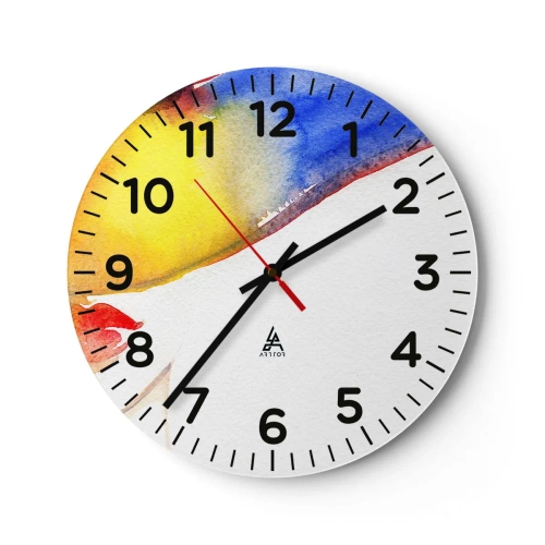 Ceas de perete - Ceas pe sticlă - Portretul unei doamne - 30x30 cm