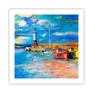 Poster - După-amiază în golful de curcubeu - 50x50 cm