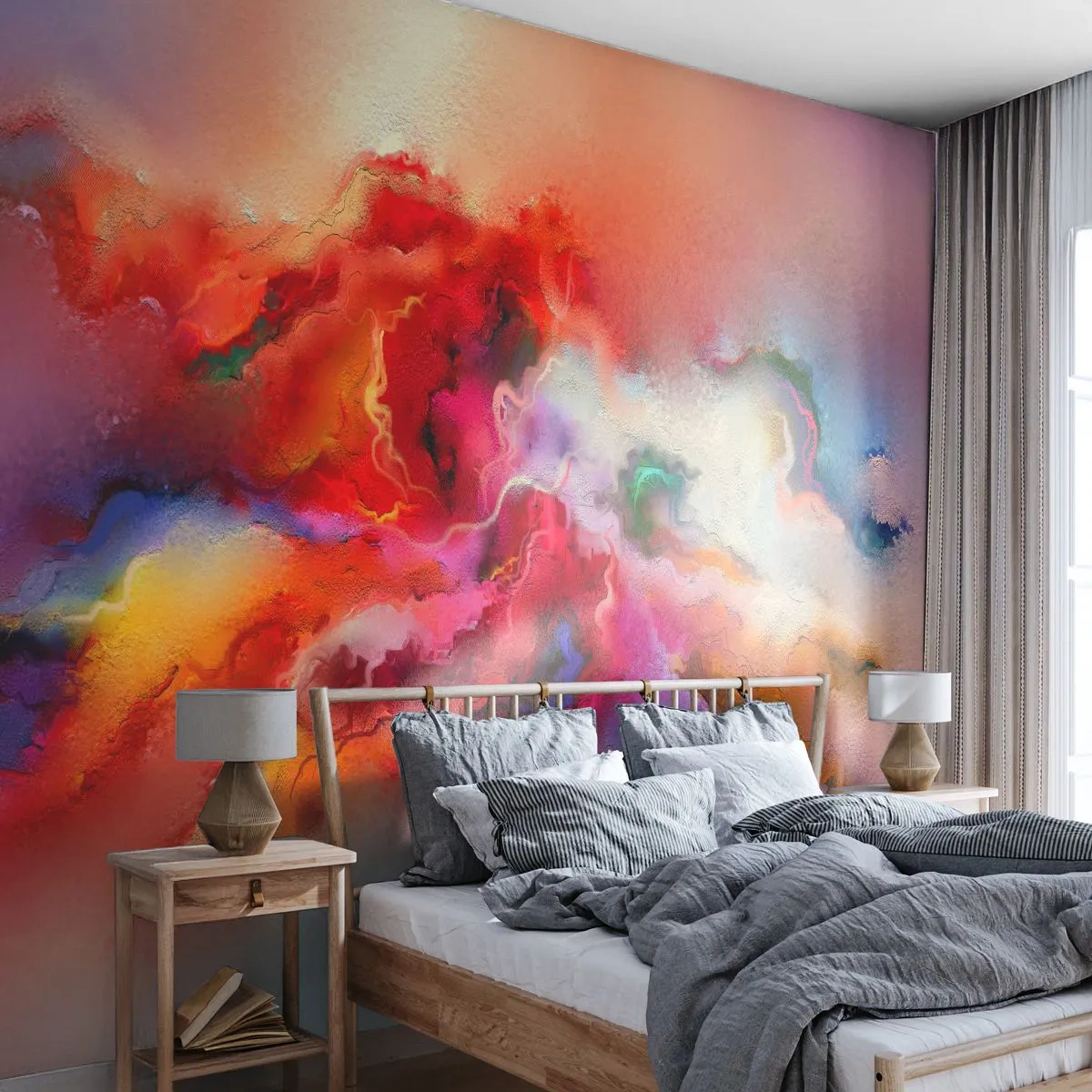 Tapet Standard Eco - Cum să prinzi visul - fum - Abstracția, Bucată, Acril - 400x280 cm