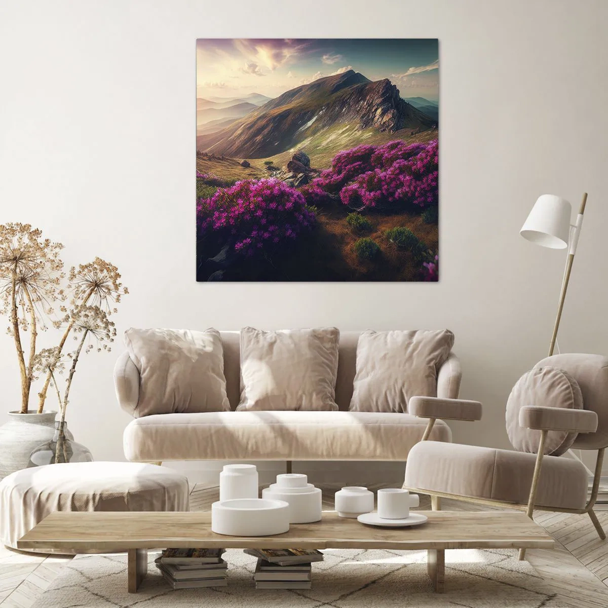 Tablou pe pânză - Vara la munte - 40x40 cm