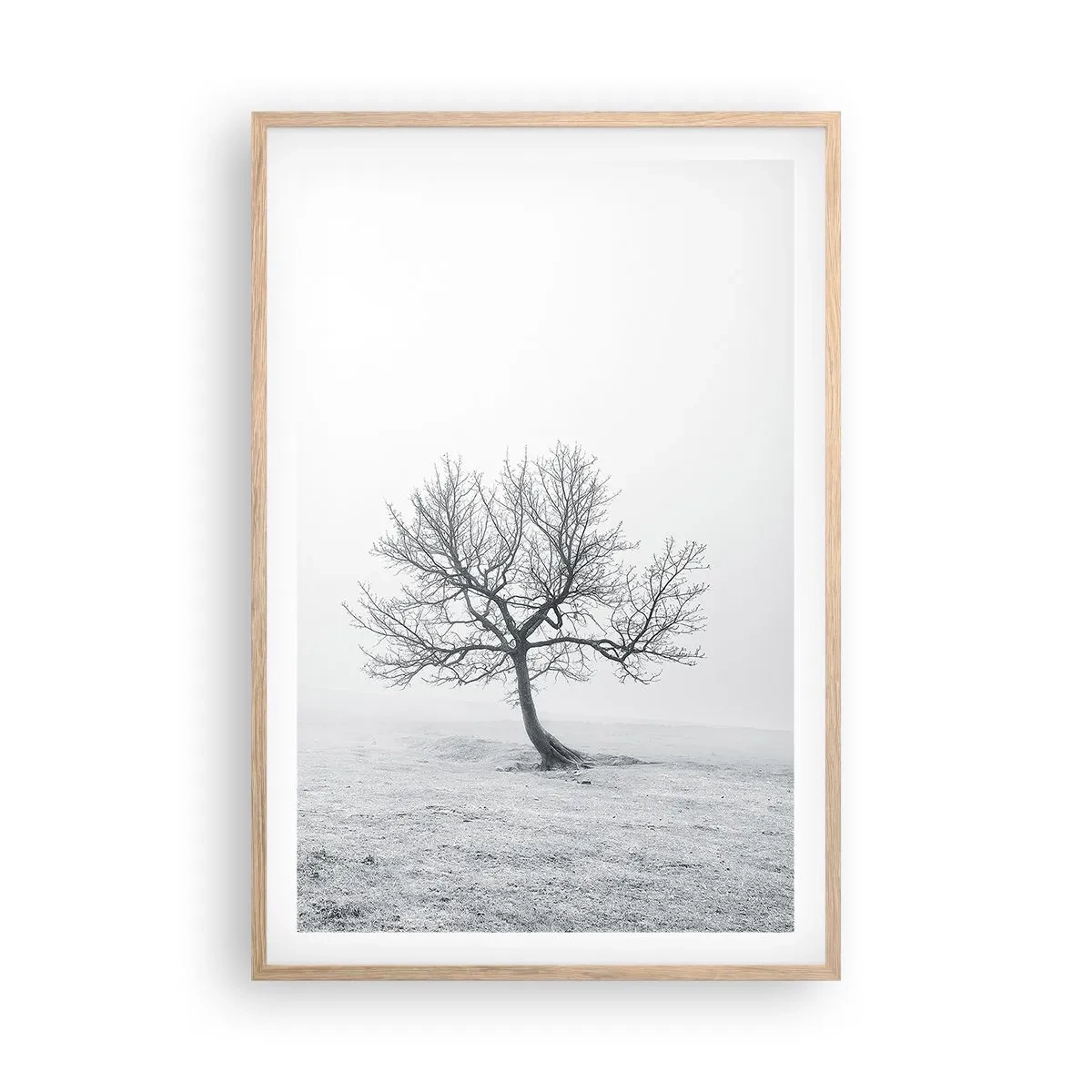 Poster în ramă de stejar deschis - Împotriva neantului - 61x91 cm