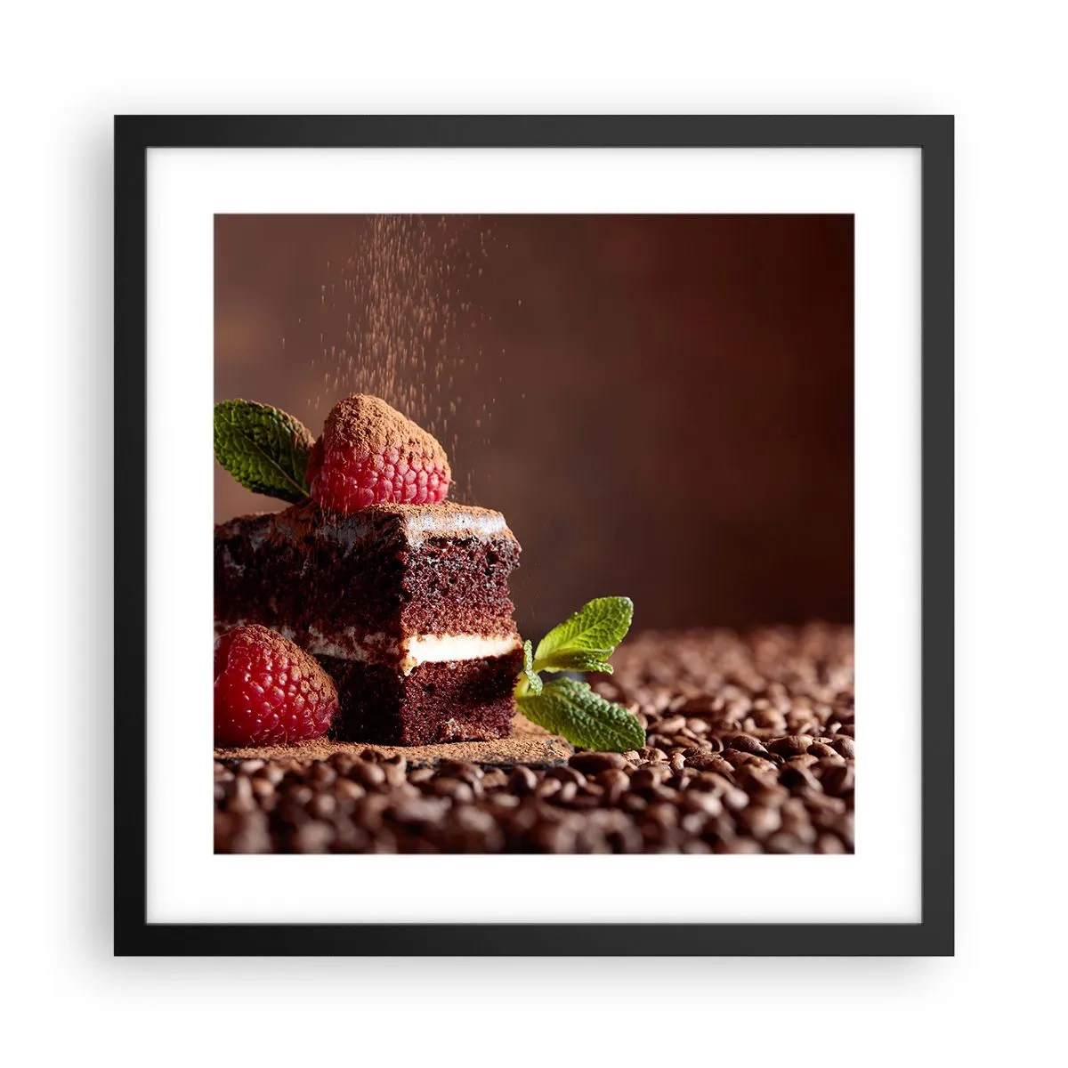 Poster în ramă neagră - Viața este dulce - 40x40 cm