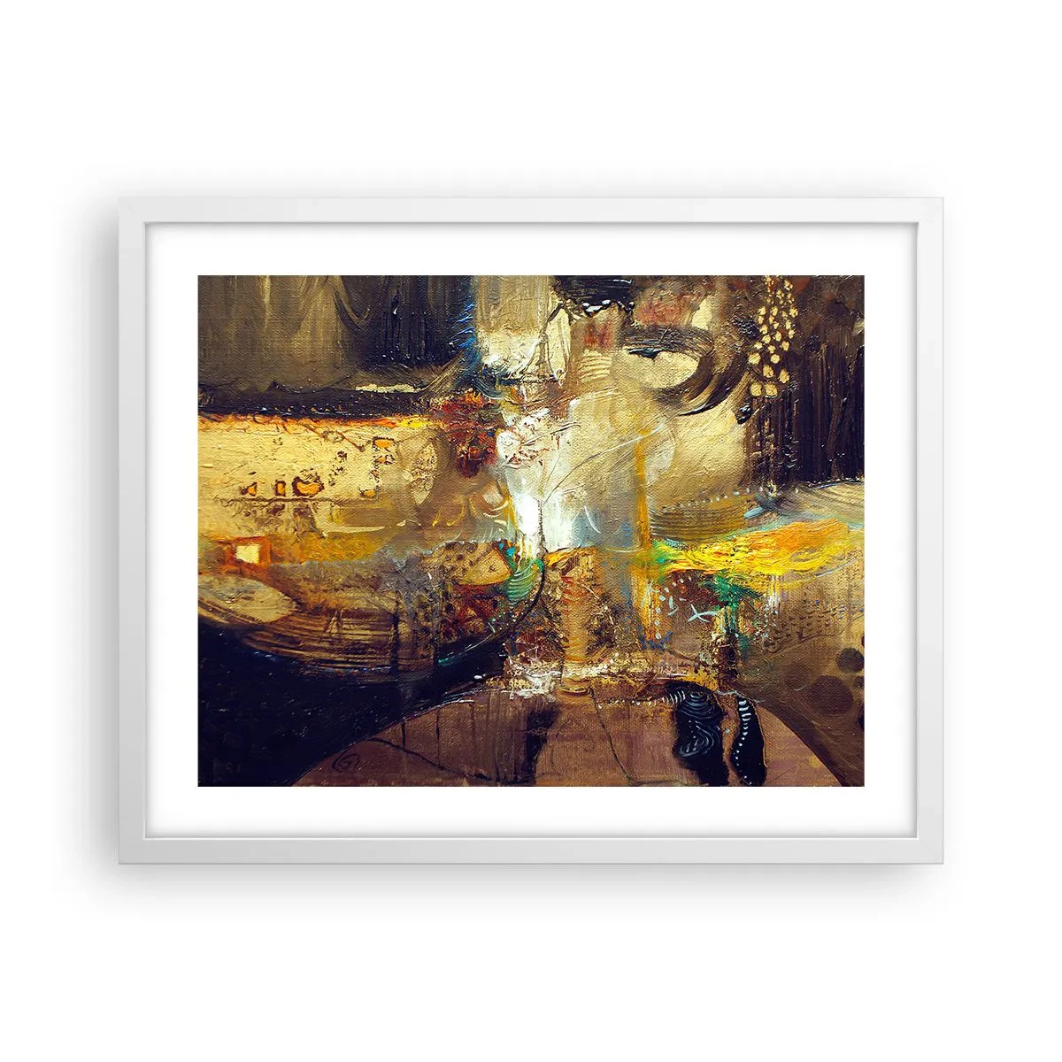 Poster în ramă albă - Rece, călduț, fierbinte - 50x40 cm