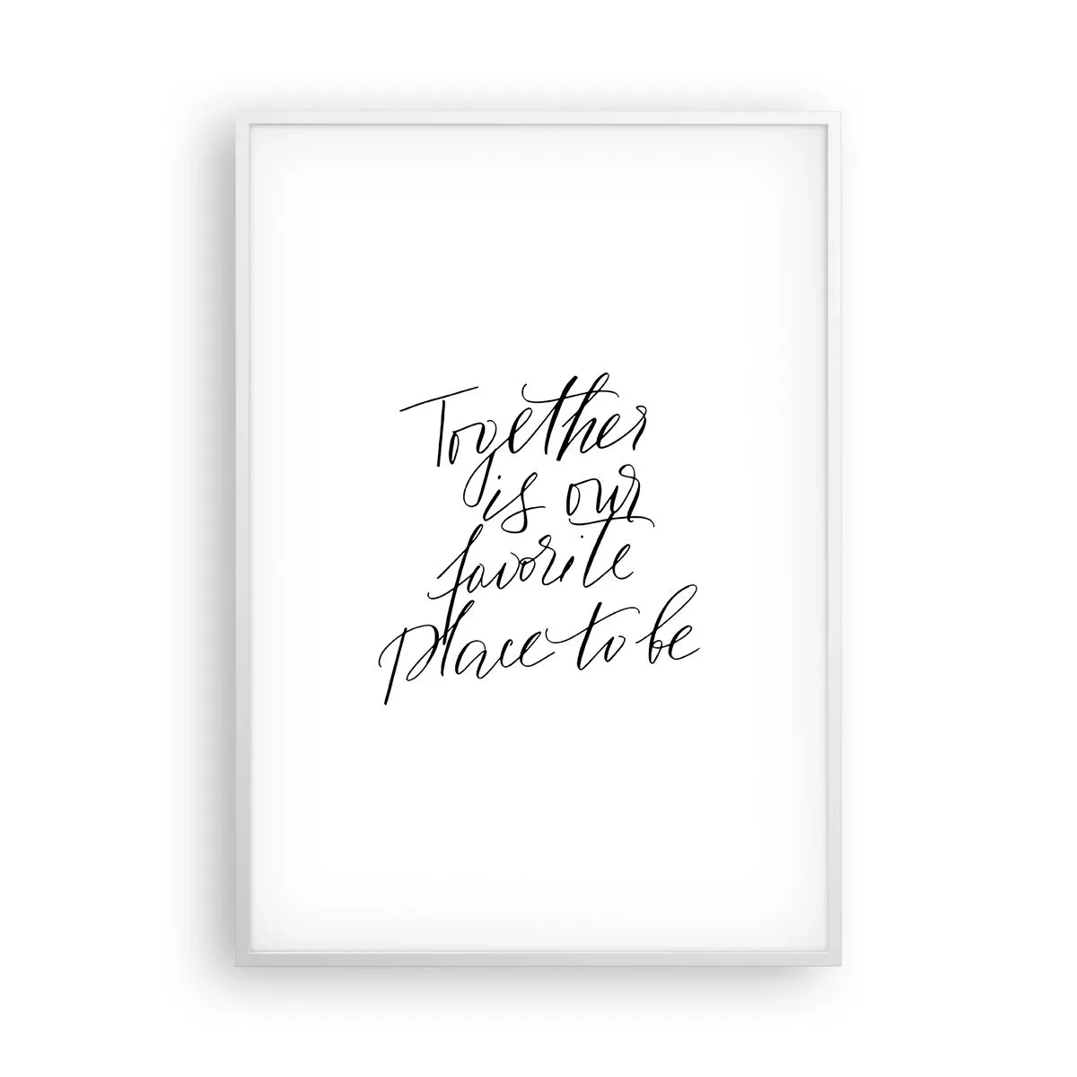Poster în ramă albă - O simți și tu? - 70x100 cm