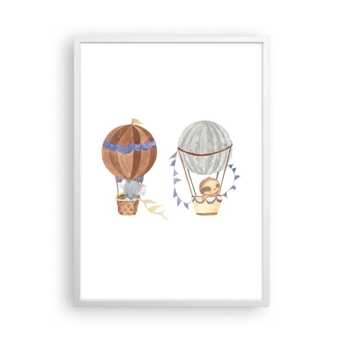 Poster în ramă albă - Prieteni de călătorie - 50x70 cm