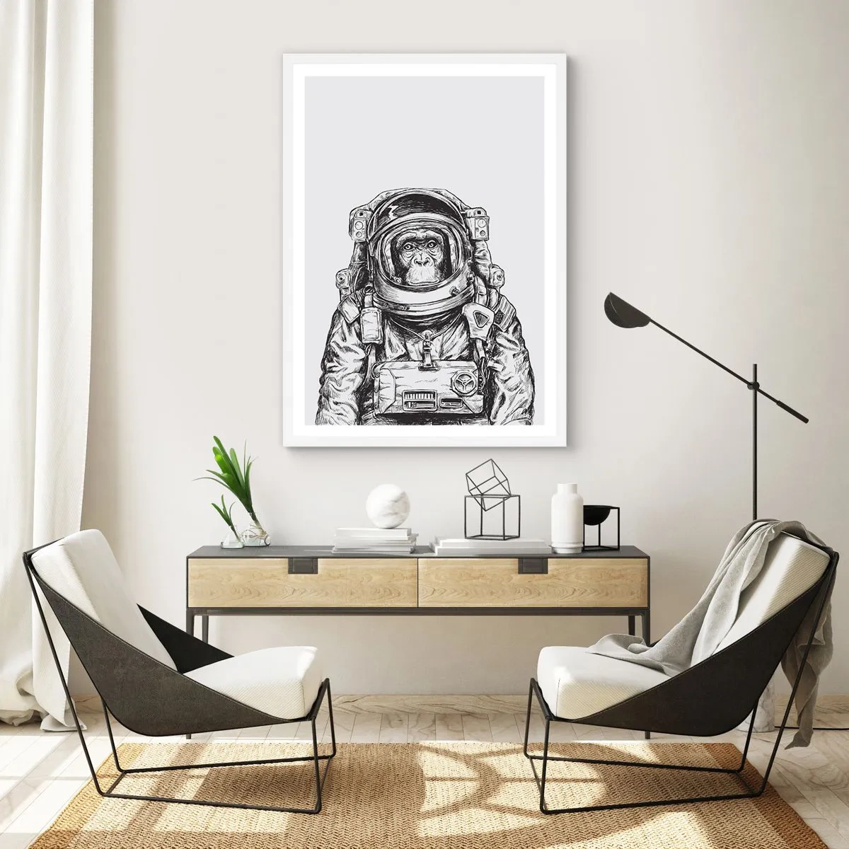 Poster în ramă albă - Evoluție alternativă - 40x50 cm