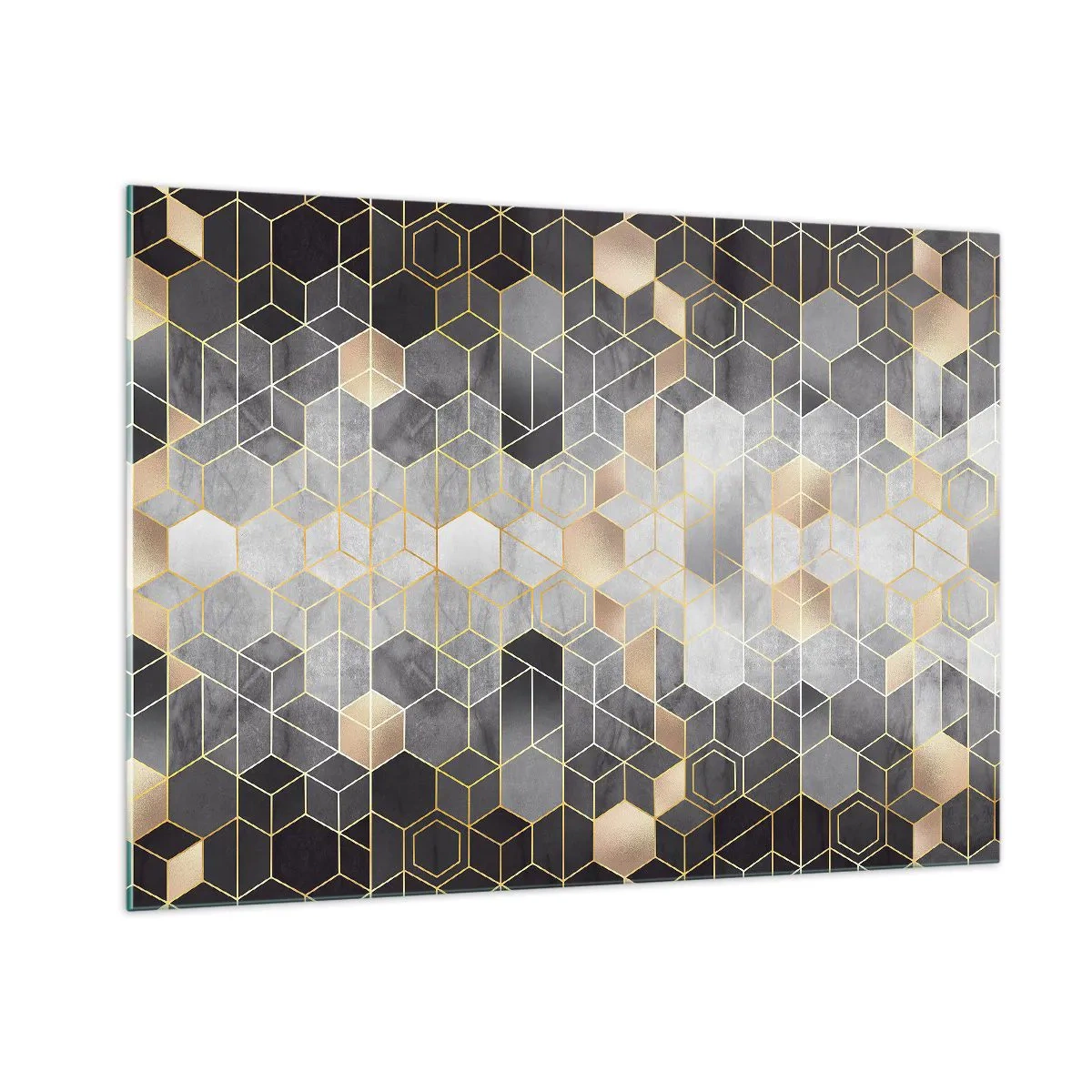 Tablou pe sticlă - Compoziție diamantată - 100x70 cm