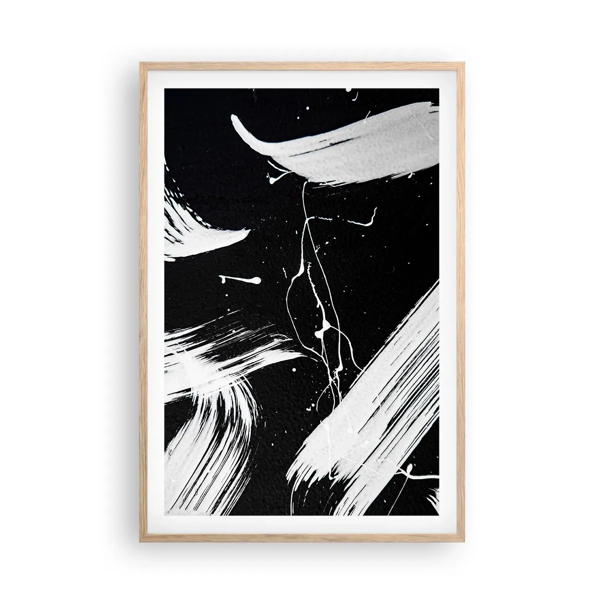 Poster în ramă de stejar deschis - Abisul întunericului - 61x91 cm