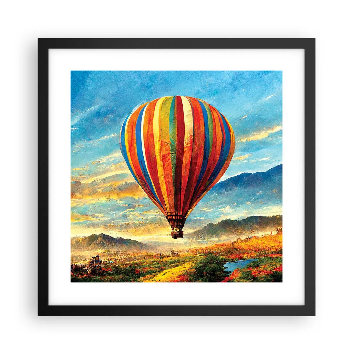 Poster în ramă neagră - În liniște puteți vedea mai multe - 40x40 cm