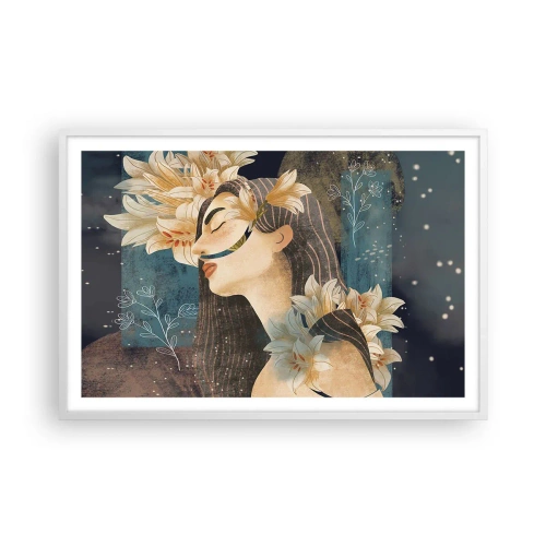 Poster în ramă albă - Povestea prințesei cu crini - 91x61 cm