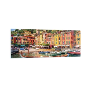 Tablou pe sticlă - O dimineață italiană - 140x50 cm