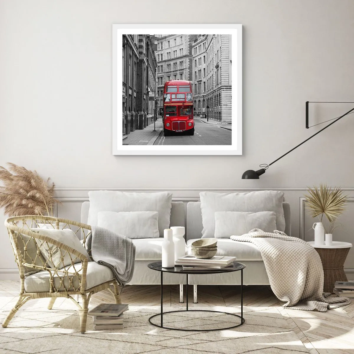 Poster în ramă albă - Viața de zi cu zi nu trebuie să fie gri - 40x40 cm