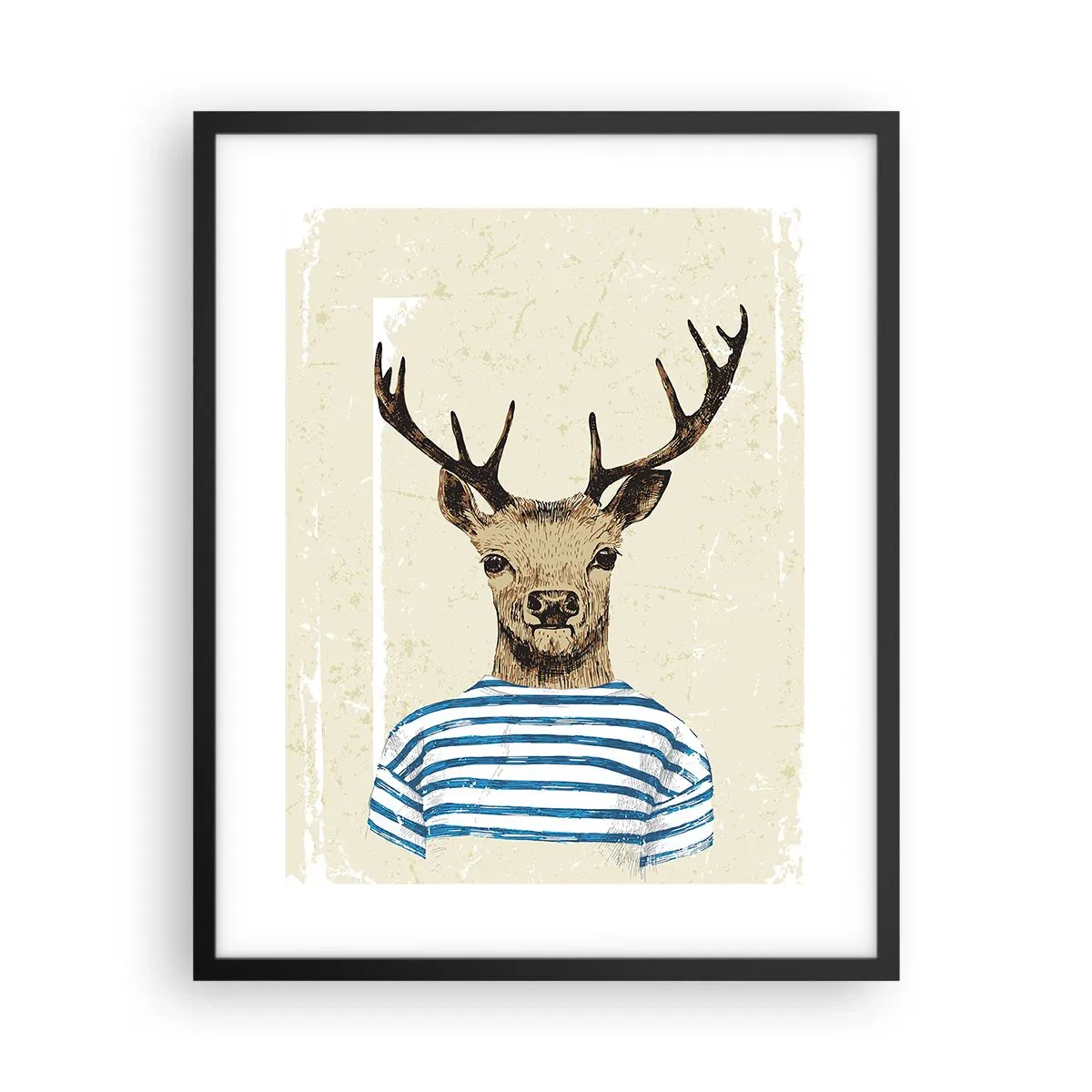 Poster în ramă neagră - Pentru că îmi plac cămășile cu dungi! - 40x50 cm