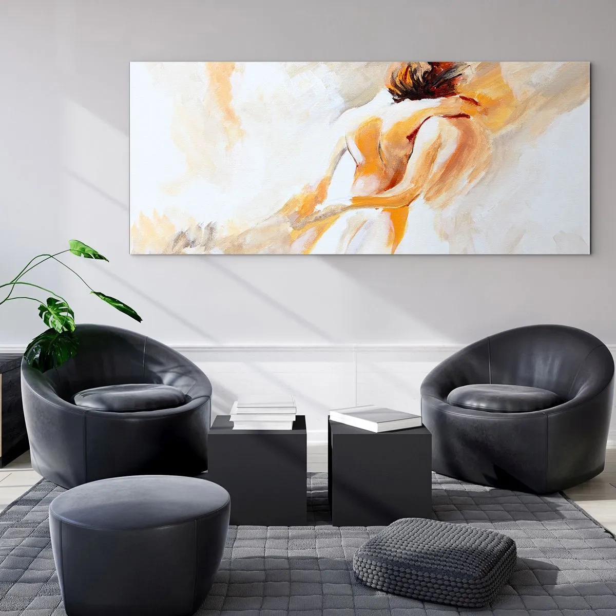 Tablou pe sticlă - În cerul proximității - 90x30 cm