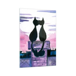 Tablou pe sticlă - Rendez-vous sub lună - 70x100 cm