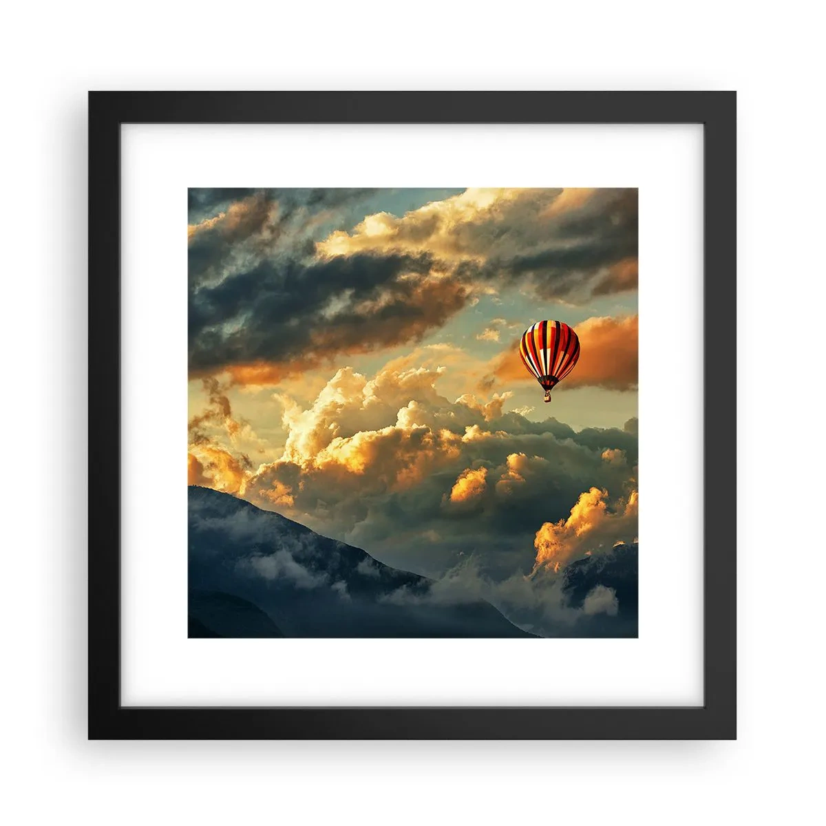 Poster în ramă neagră - Zbor pentru că vreau - 30x30 cm